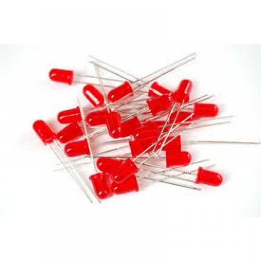 Diffused Red 5mm LED (Pack of 25)